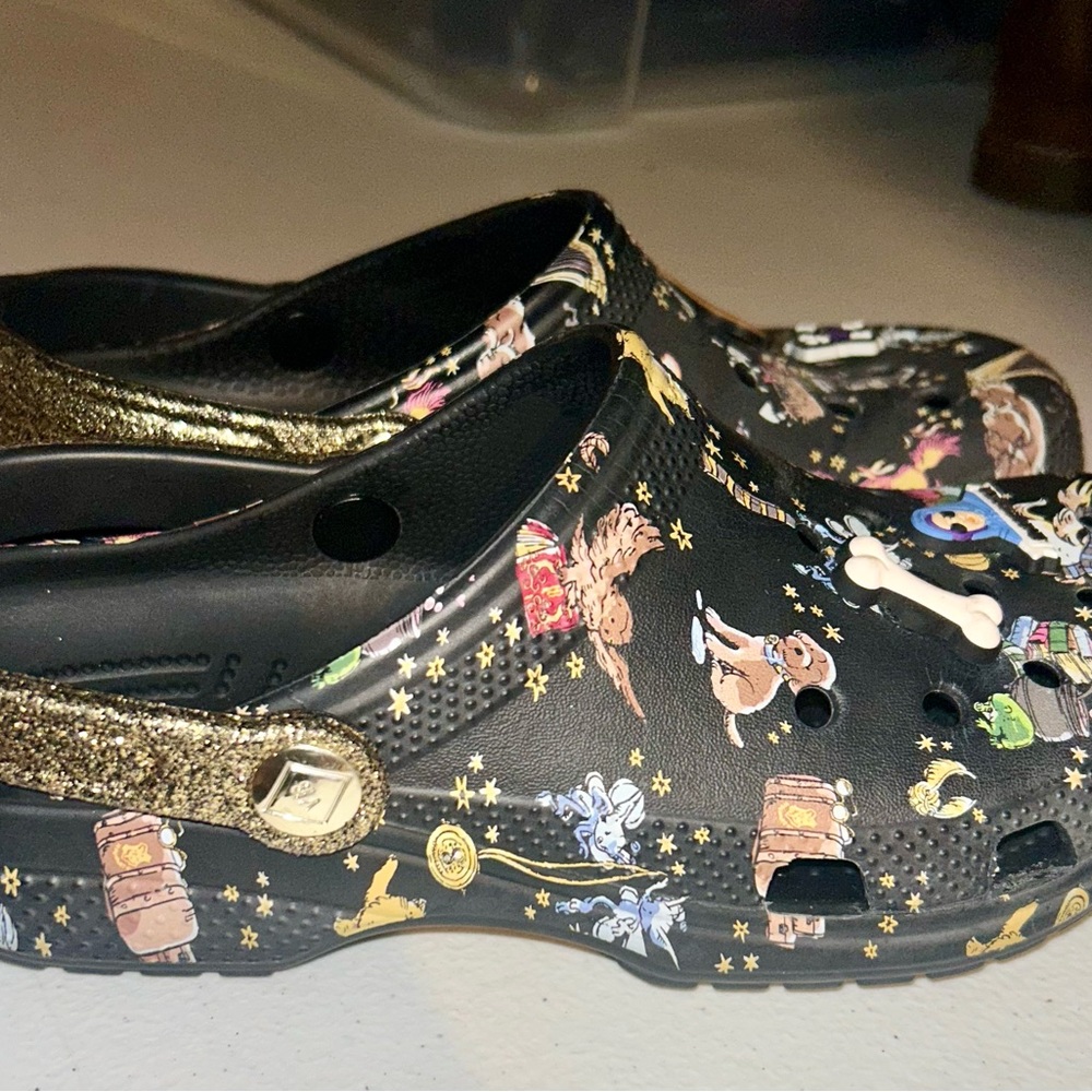 Black and Gold Women’s Crocs